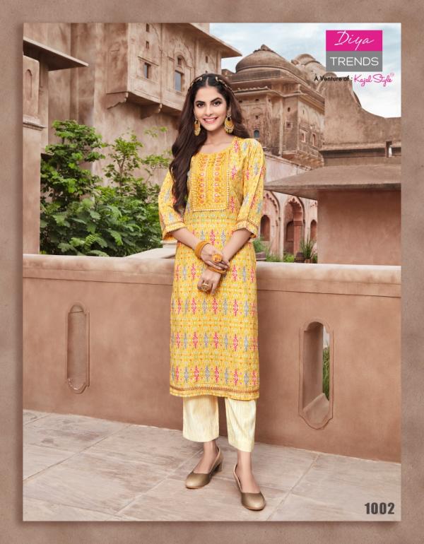 Goldy 1 Excluisve Wear Cotton Embroidery Kurti With Pant Collection